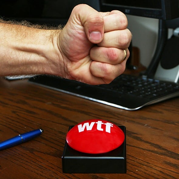 Big Mouth Toys WTF Slammer Button Gift Idea for the Office Big Mouth Toys WTF Slammer Button Gift Idea for the Office