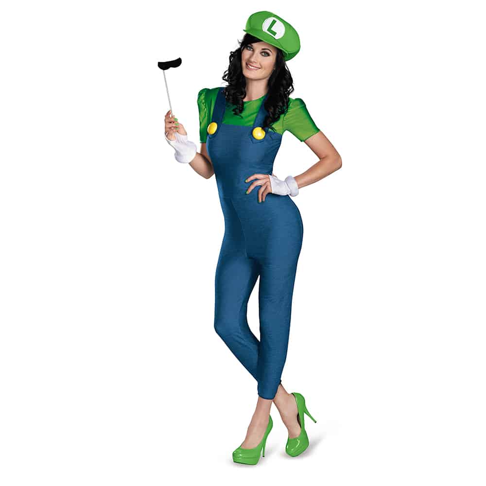 Disguise Luigi Female Deluxe Costume Sexy Character Gamer Girl