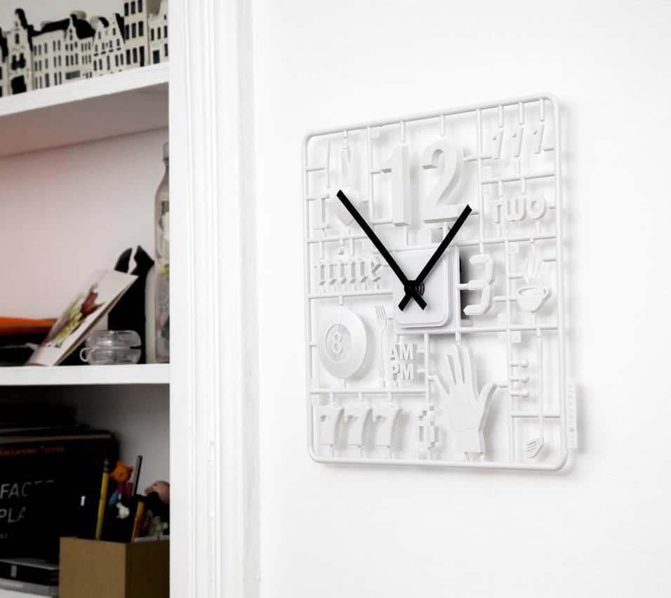 Kikkerland Model Kit Clock Cool Time Piece for Play Room