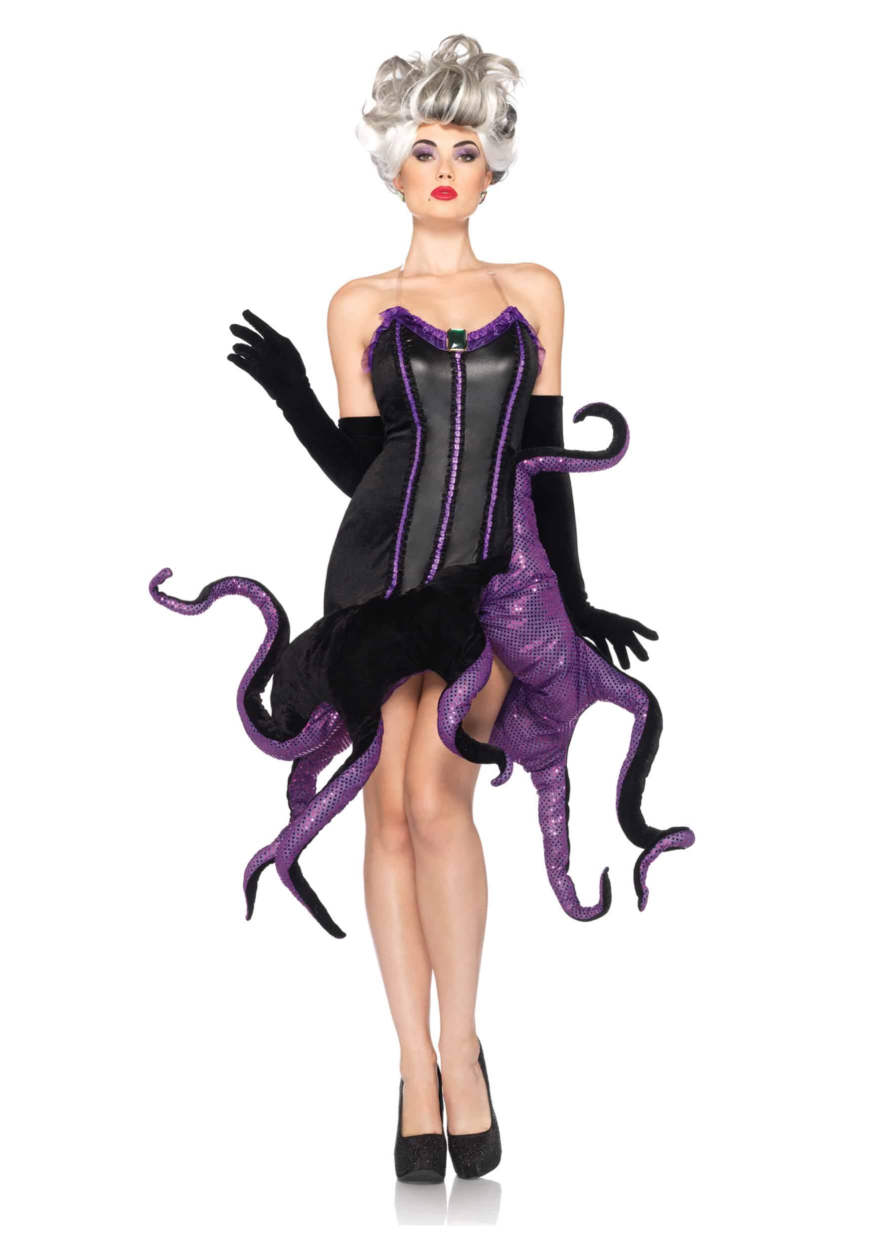 Leg Avenue Ursula Velvet Dress with Tentacle Skirt Dress as a Villain in Halloween
