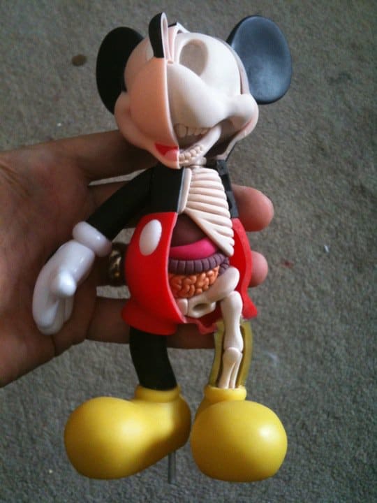 Mickey Mouse Anatomy Sculpt by Jason Freeny Weird Disney