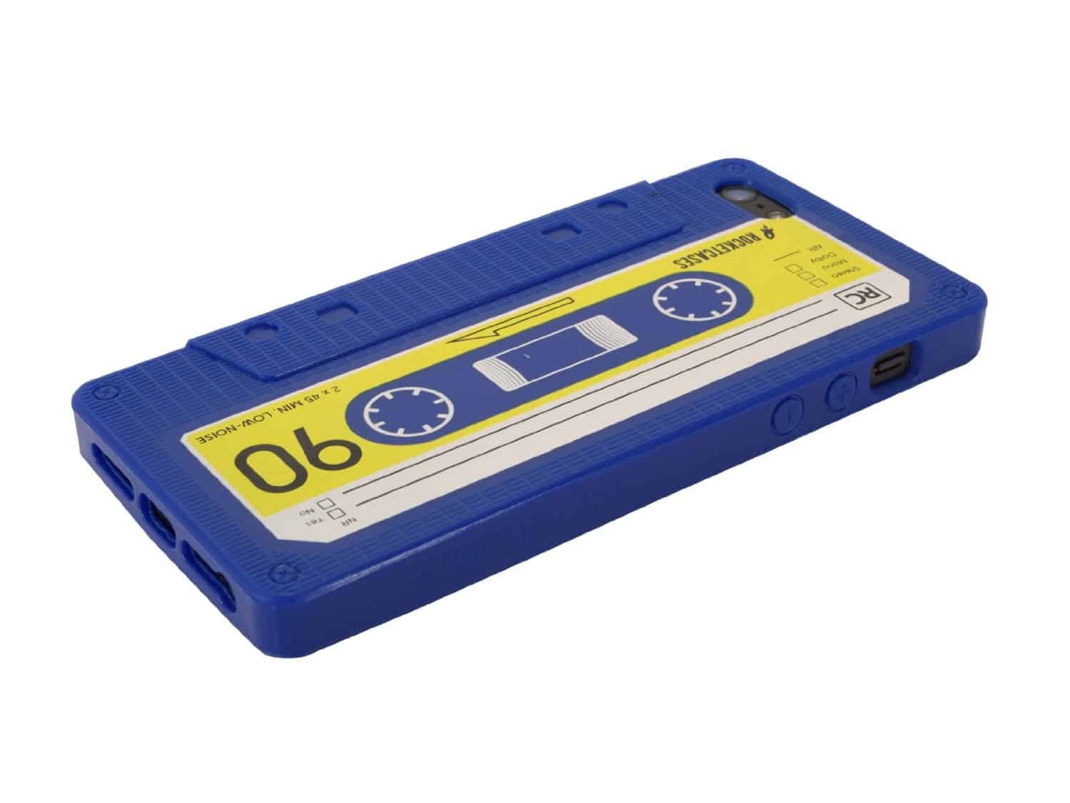 iPhone Cassette Case by Rocketcases Blue Retro Design