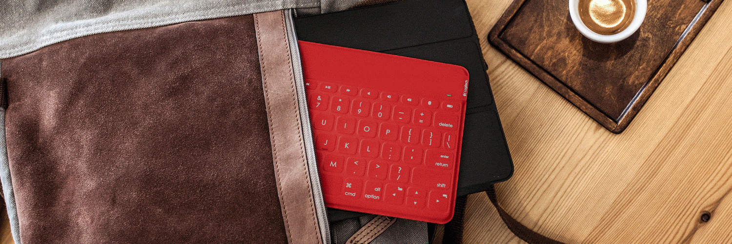 Logitech  Keys-To-Go Keyboard Red and Portable for iPad