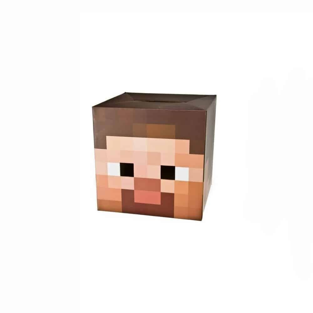 Minecraft Steve & Creeper Head Costume Creepy Box Face