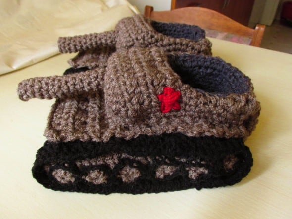 Panzer Tank Crochet Slippers Cool Gift for Dad Panzer Tank Crochet Slippers Cool Gift for Dad