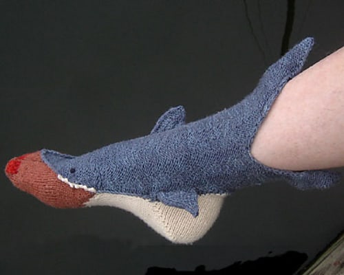 Shark Week Socks by Tsarina of Tsocks Cool Socks you Cant Buy