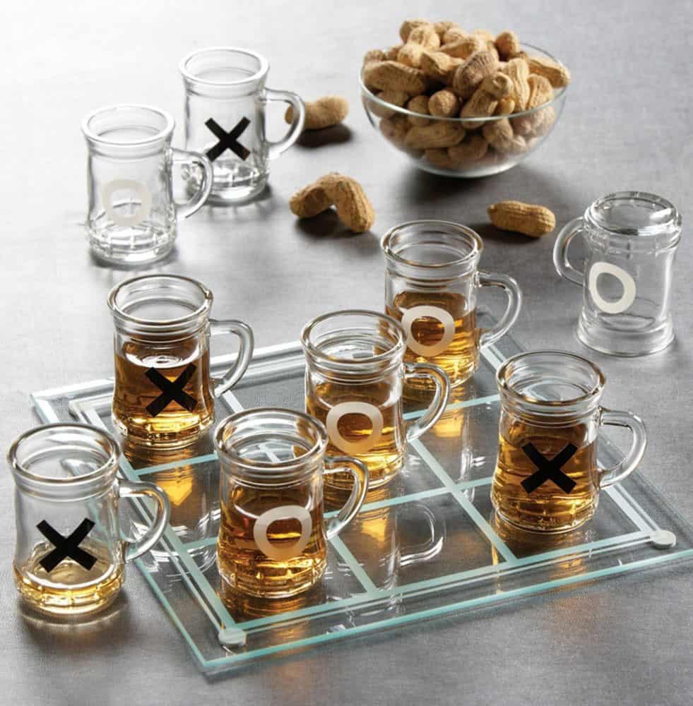 Game Night Tic Tac Toe Drinking Shot Glass Set Cool Gift to Buy