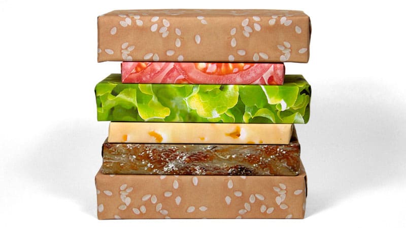 Gift Couture Cheeseburger Wrapping Paper Novelty Gift Wrap