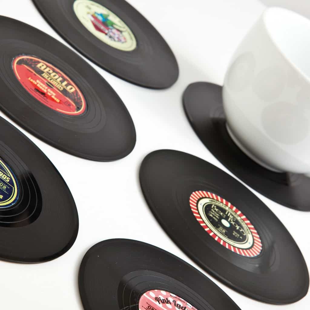 Spinning Hat Rockabilly Vinyl Coasters Fancy Novelty Item