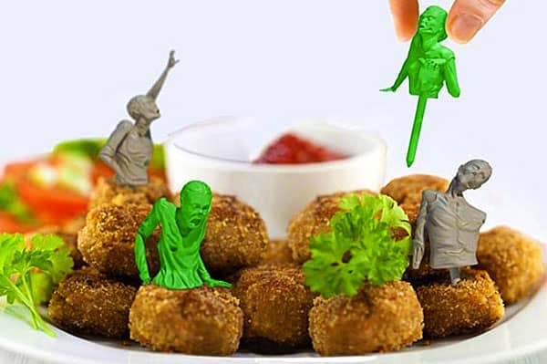Meninos Zombie Food Party Picks Fun Birthday Accessory