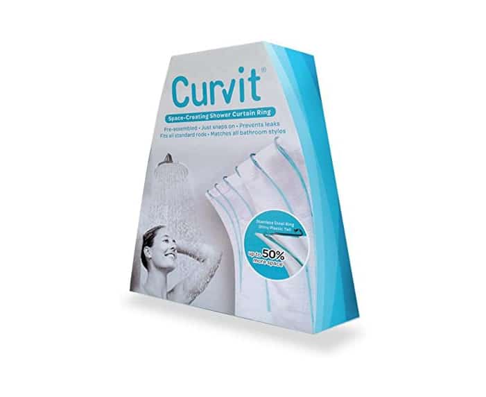 Curvit Shower Curtain Arching Rings Box Packaging