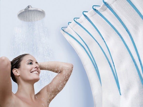 Curvit Shower Curtain Arching Rings House Warming Gift Idea Curvit Shower Curtain Arching Rings House Warming Gift Idea