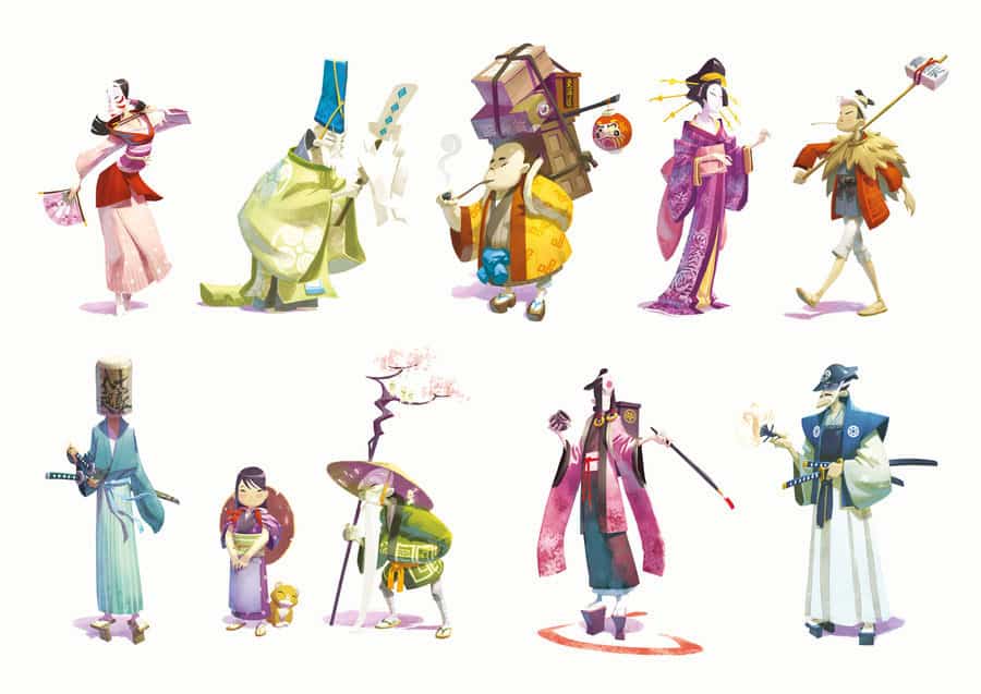 Fun Forge Tokaido Board Game Colorful Characters