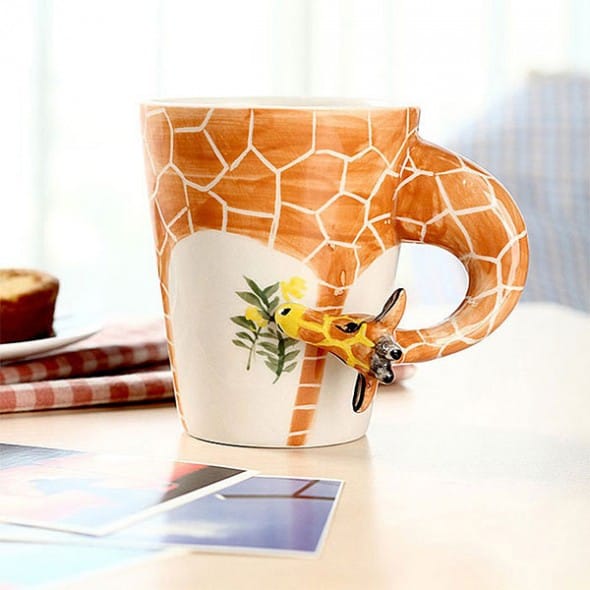 Homee Hand Painted Giraffe Mug Cute Gift for Her Office Homee Hand Painted Giraffe Mug Cute Gift for Her Office