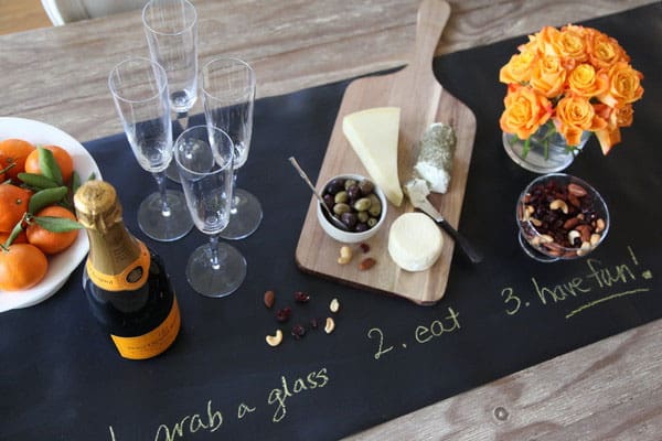 Jaq Jaq Bird Chalk Board Table Runner Buy Wine for Party
