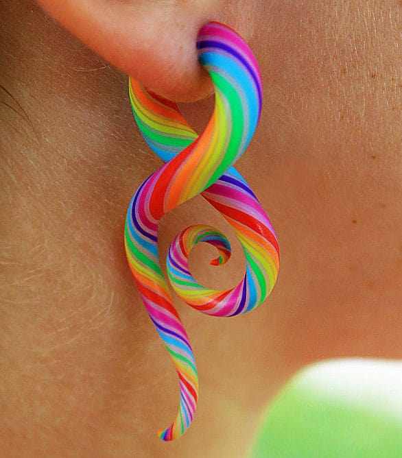 Modified-Lobes-Technicolor-FAKERS-Polýpous-Plugs-Candy-Earrings