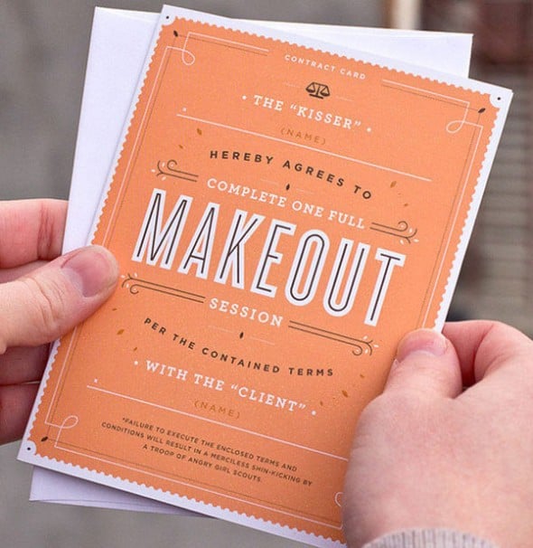 55 His Makeout Contract Card Funny Gift Idea 55 His Makeout Contract Card Funny Gift Idea
