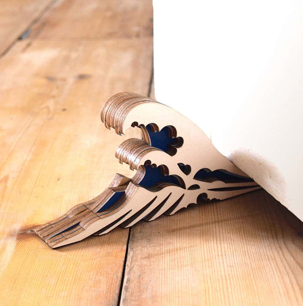 The Great Wave Off Kanagawa Doorstop by Clive Roddy Japanese Design