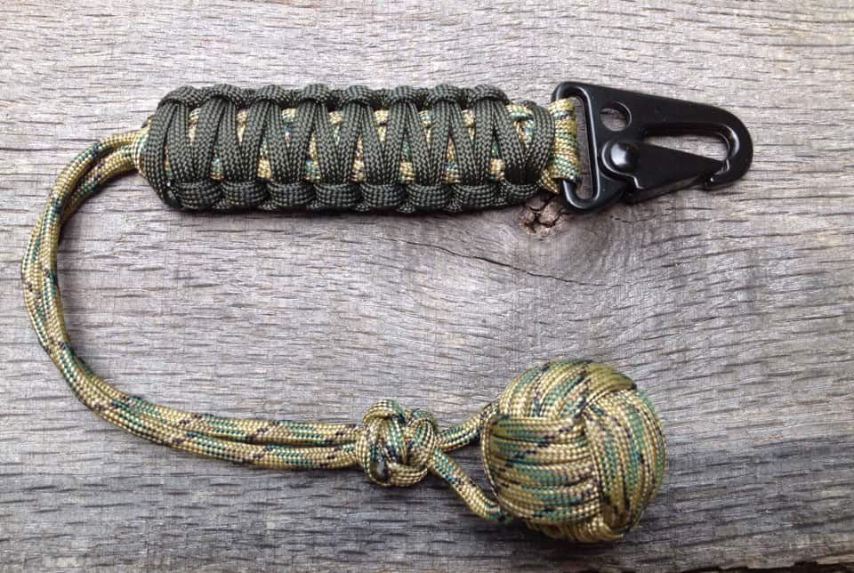 Handmade by Hurley Paracord Monkeyfist with HK Hook Emergency and Survival Tool