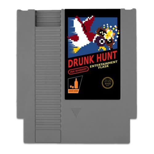 Ink Whiskey Drunk Hunt Concealable Entertainment Flask Nintendo Gag