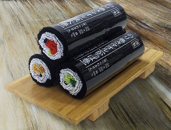 Norimaki Sushi Roll Towel Japanese Themed Product