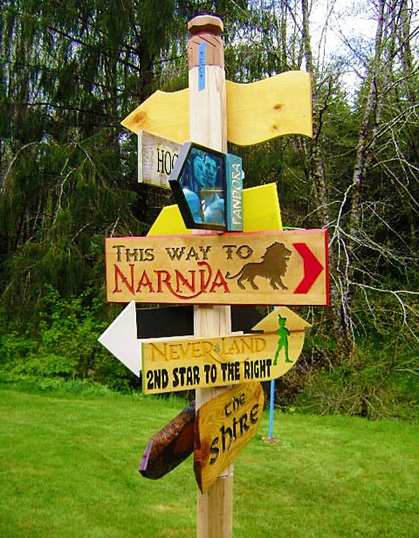 Solitude Valley Fantasy Movie Sign Set This Way to Narnia