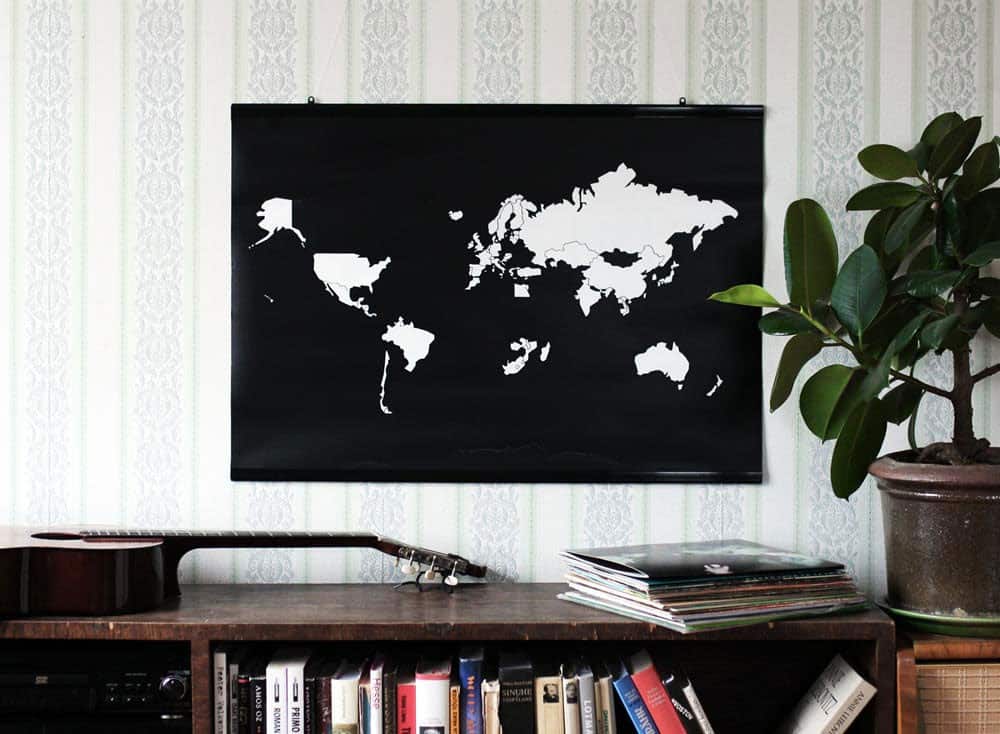 Bold Tuesday Go World Sticker Poster Map Gift for Travelers
