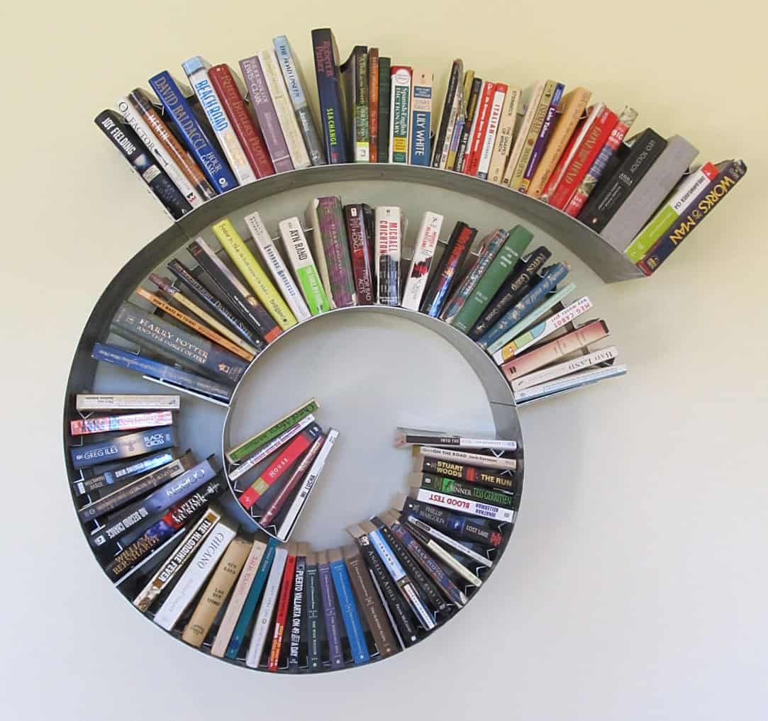 Brianna Kufa Metal Designs Spiral Bookshelf Cool Fixture
