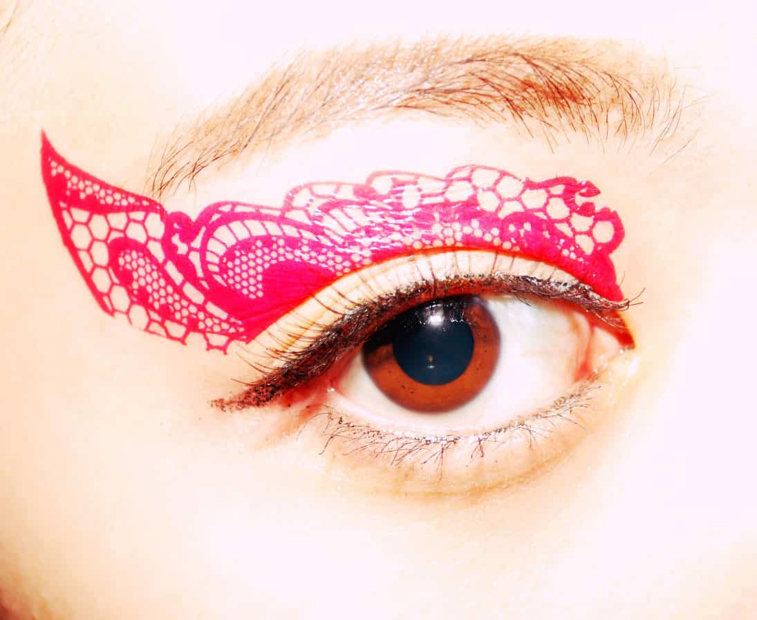 CCL Store  Temporary Tattoo Sticker Eye Makeup Eyeshadow Pink