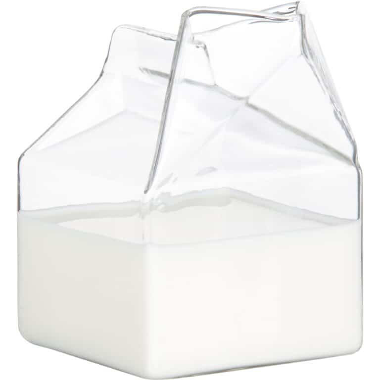 Half Pint Glass Milk Carton Quirky Design