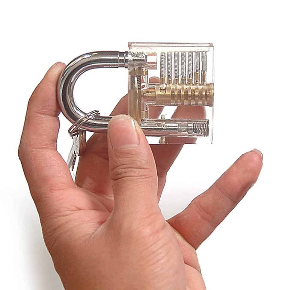 Crystal Visible Cutaway Padlock Lock Pick Training
