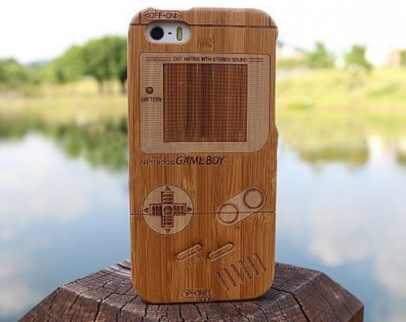 Game boy Bamboo Wood Case Cover for iPhone Retro Accessory Game boy Bamboo Wood Case Cover for iPhone Retro Accessory
