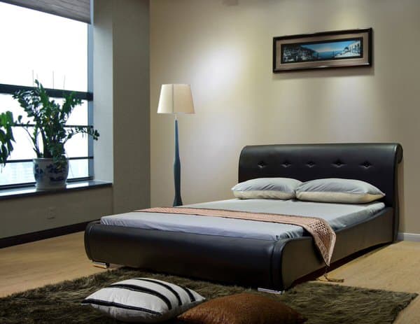 Greatime Bed with Hidden Storage Space Modern