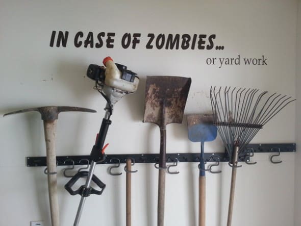 Scribbles on a Wall In Case Of Zombies Wall Decal Funny Stickers Scribbles on a Wall In Case Of Zombies Wall Decal Funny Stickers
