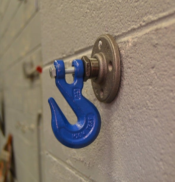 West Ninth Vintage Industrial Hook Blue Fixture West Ninth Vintage Industrial Hook Blue Fixture