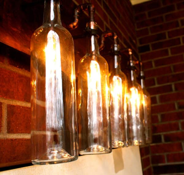 BSquared Inc Wine Bottle Light Lamp Awesome Lighting Steampunk