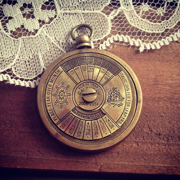 Ingredients for Lovely 1 - 50 Year Perpetual Calendar Pendant Antique Look