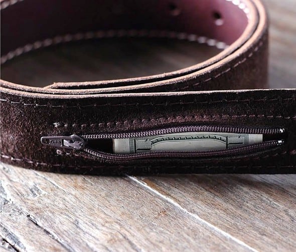 Leather Belt with Ninja Hidden Pocket Cool Gift for Him Leather Belt with Ninja Hidden Pocket Cool Gift for Him