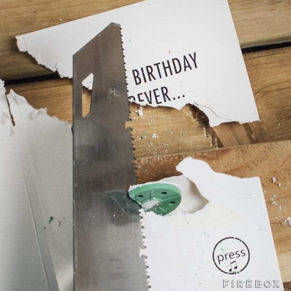 Never-ending Birthday Card Ripped Paper