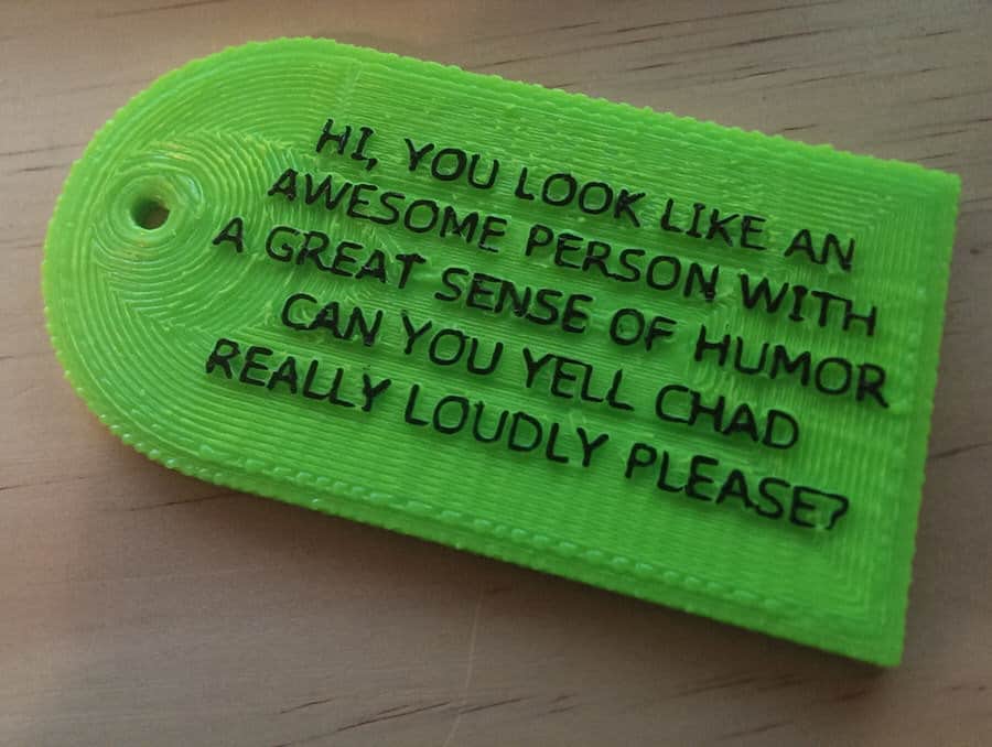 3Design by Bug Personalized Luggage Tag Neon Green