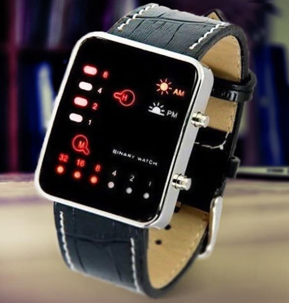 Binary Code Digital Display LED Watch Retro Futuristic Fashion Binary Code Digital Display LED Watch Retro Futuristic Fashion