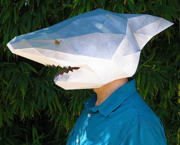 Tetra Variations DIY Paper Shark Mask Cool Simple Costume Tetra Variations DIY Paper Shark Mask Cool Simple Costume
