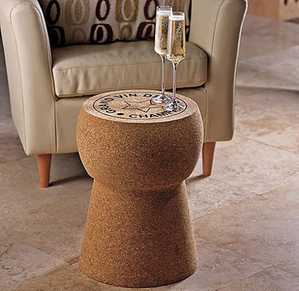 The Wine Enthusiast Giant Champagne Cork Stool and Table Trendy Furniture The Wine Enthusiast Giant Champagne Cork Stool and Table Trendy Furniture
