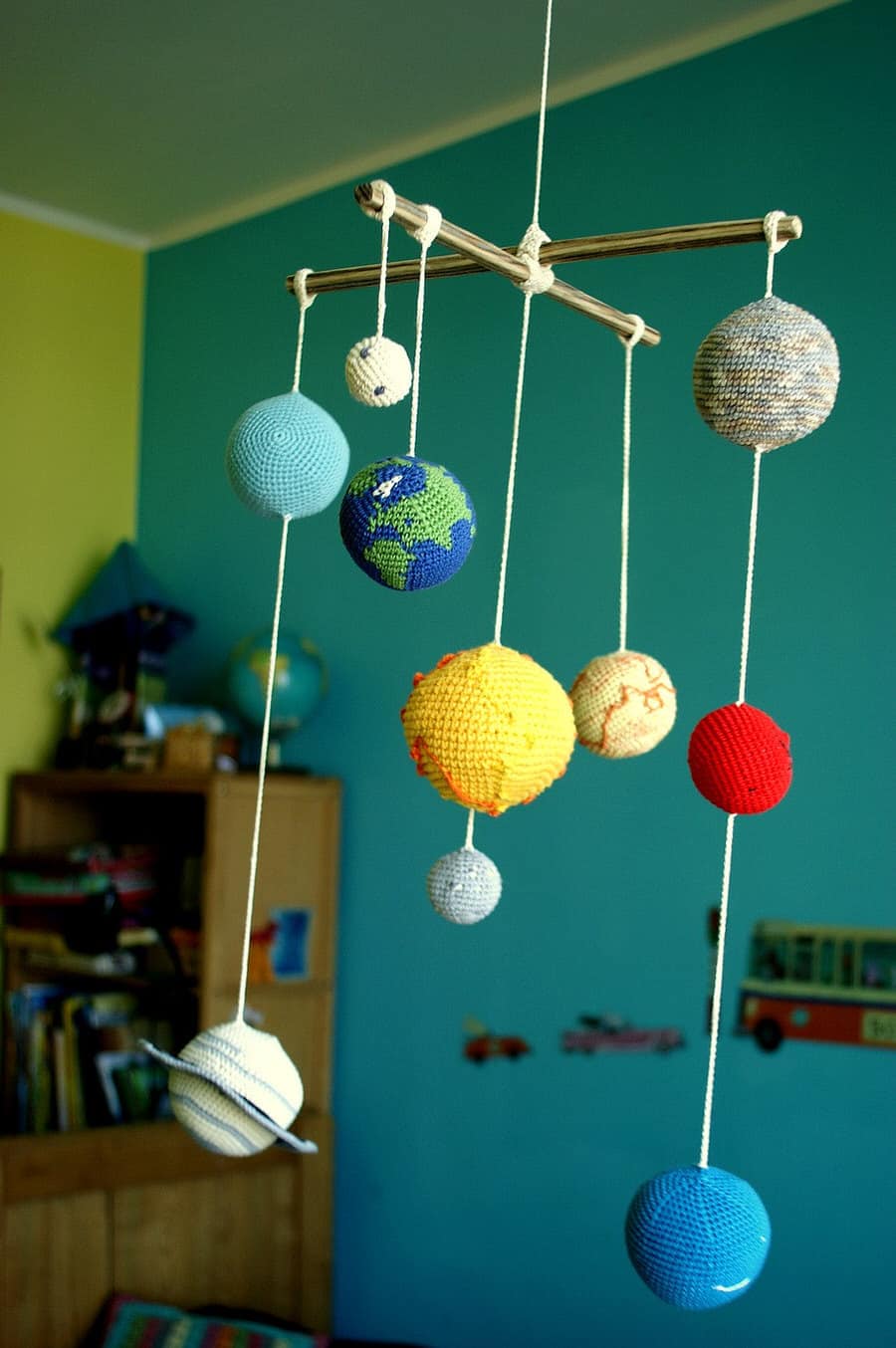 Yarn Ball Stories Solar System Planets Mobile Crib Accessory