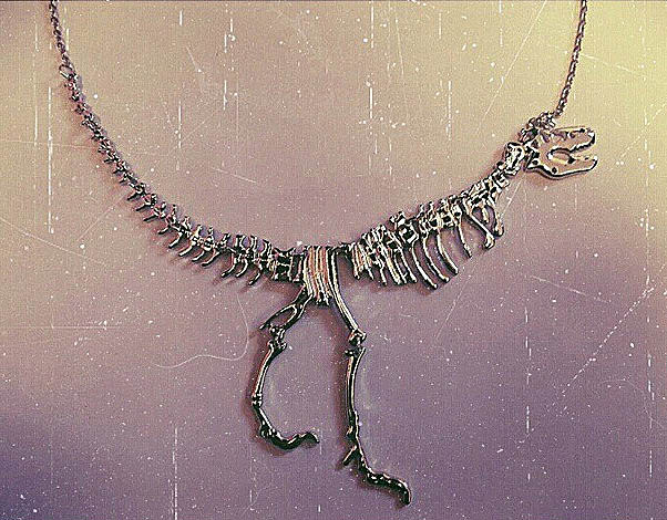 Candyfloss Sera T-Rex Skeleton Necklace Dinosaur Fashion Accessory