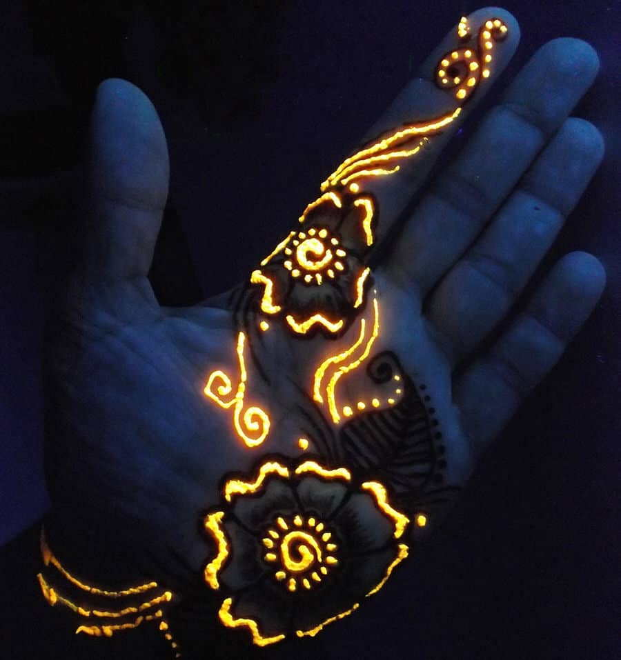 Electronic Girl Glow in the Dark Henna Kit Wedding Motifs