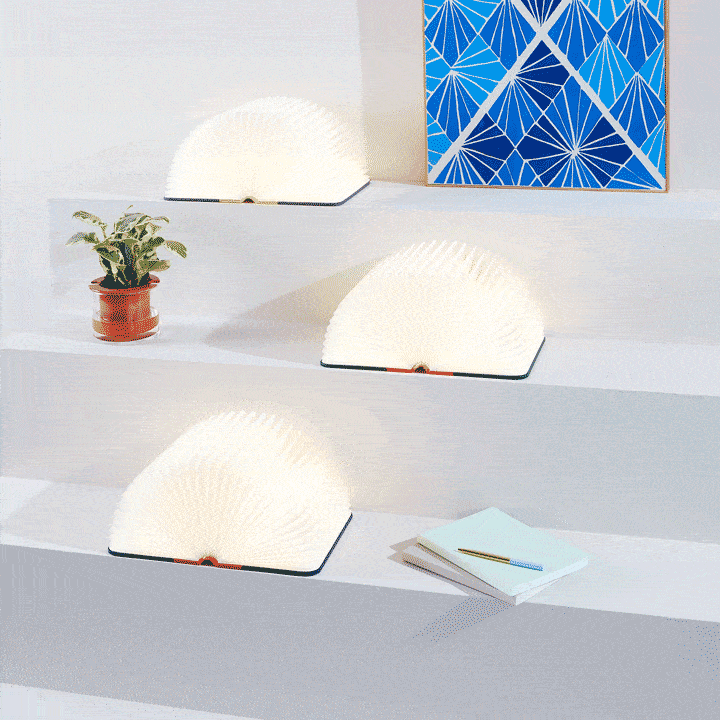 Lumio Folding Wooden Book Lamp Designer Lighting