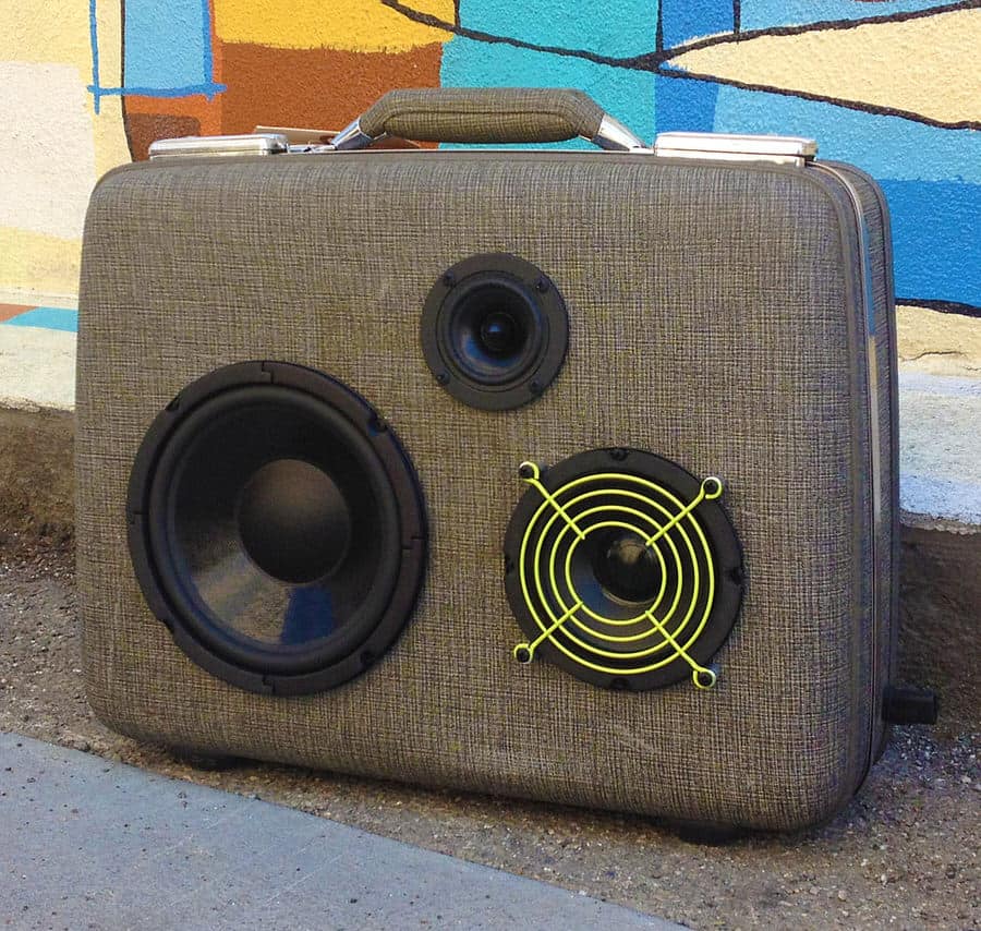 Makbuilt Vintage Suitcase Boombox Portable Speakers Hipster Gift Idea