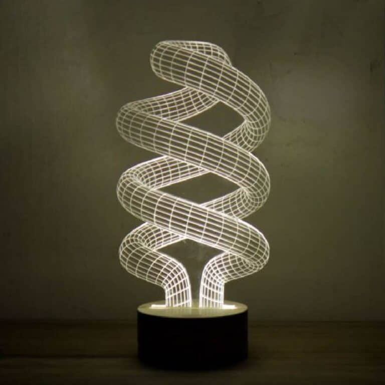Studio Cheha Bulbing 3D Optical Illusion Flat LED Lamp Night Light