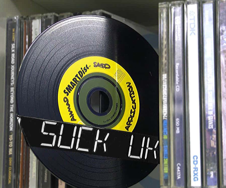 Suck UK Black-out-Unwanted-Lines Message Tape Vinyl Disc